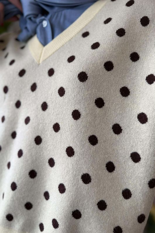 Edie Polka Dot Knit Lemon